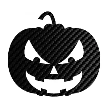 Samolepící dekorace SAMOLEPKA Halloween 016 levá dýně (50 - 3D karbon černý) NA AUTO, NÁLEPKA, FÓLIE, POLEP, TUNING, VLASTNÍ TEXT, TISK, AUTOSAMOLEPKY.cz, POLEPY, OBRÁZEK, LOGO, SAMOLEPKY