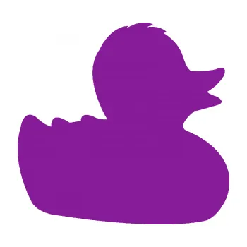 Samolepící dekorace Kachnička 001 pravá (14 - fialová) SAMOLEPKA NA AUTO, NÁLEPKA, FÓLIE, POLEP, TUNING, VLASTNÍ TEXT, TISK, AUTOSAMOLEPKY.cz, POLEPY, OBRÁZEK, LOGO, 3D STICKERS