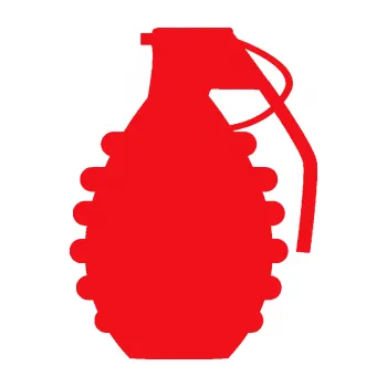 Polep vozidla SAMOLEPKA Granát 002 pravá (10 - červená) NA AUTO, NÁLEPKA, FÓLIE, POLEP, TUNING, VLASTNÍ TEXT, TISK, AUTOSAMOLEPKY.cz, POLEPY, OBRÁZEK, LOGO, SAMOLEPKY