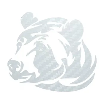 Samolepící dekorace SAMOLEPKA Medvěd 007 levá hlava (51 - 3D karbon bílý) NA AUTO, NÁLEPKA, FÓLIE, POLEP, TUNING, VLASTNÍ TEXT, TISK, AUTOSAMOLEPKY.cz, POLEPY, OBRÁZEK, LOGO, SAMOLEPKY