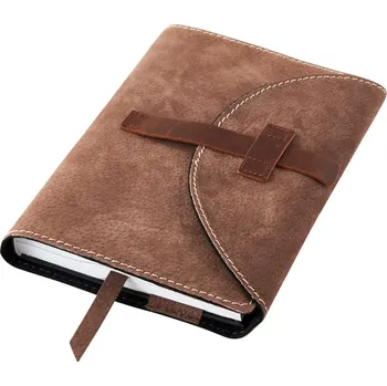 Obal na knihu Variabilní obal se sponou Barva kůže: Hnědá semiš (D132)