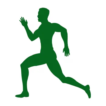 Polep vozidla Běžec 003 levá (20 - tmavě zelená) SAMOLEPKA NA AUTO, NÁLEPKA, FÓLIE, POLEP, TUNING, VLASTNÍ TEXT, TISK, AUTOSAMOLEPKY.cz, POLEPY, OBRÁZEK, LOGO, 3D STICKERS