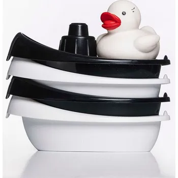 Hračka pro nejmenší Profibaby 4 lodičky s kačenkou-černobílá