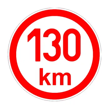 samolepka Maximální rychlost 130km - nejvyšší konstrukční rychlost (74 - Fluorescentní červená) SAMOLEPKA NA AUTO, NÁLEPKA, FÓLIE, POLEP, TUNING, VLASTNÍ TEXT, TISK, AUTOSAMOLEPKY.cz, POLEPY, OBRÁZEK, LOGO, 3D STICKERS