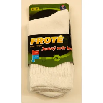 Pánské ponožky Pánské froté ponožky Jemný svěr lemu Barva: bílá, Velikost: 30-31 (45-47)