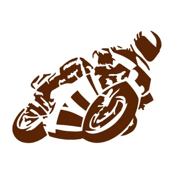 Samolepící dekorace SAMOLEPKA Motorka 040 pravá road racing (15 - hnědá) NA AUTO, NÁLEPKA, FÓLIE, POLEP, TUNING, VLASTNÍ TEXT, TISK, AUTOSAMOLEPKY.cz, POLEPY, OBRÁZEK, LOGO, SAMOLEPKY