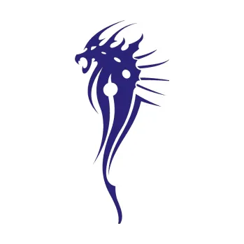 Samolepicí dekorace na vozidlo Dragon 026 levá (22 - střední modrá) SAMOLEPKA NA AUTO, NÁLEPKA, FÓLIE, POLEP, TUNING, VLASTNÍ TEXT, TISK, AUTOSAMOLEPKY.cz, POLEPY, OBRÁZEK, LOGO, 3D STICKERS