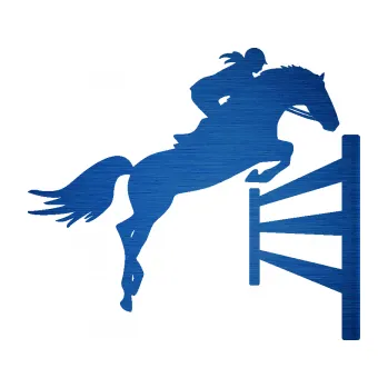 Samolepící dekorace SAMOLEPKA Kůň 080 pravá skok přes překážku (65 - škrábaný kov modrý) NA AUTO, NÁLEPKA, FÓLIE, POLEP, TUNING, VLASTNÍ TEXT, TISK, AUTOSAMOLEPKY.cz, POLEPY, OBRÁZEK, LOGO, SAMOLEPKY