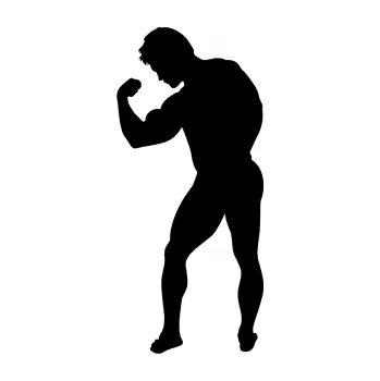 Polep vozidla Kulturista 005 levá (01 - černá) SAMOLEPKA NA AUTO, NÁLEPKA, FÓLIE, POLEP, TUNING, VLASTNÍ TEXT, TISK, AUTOSAMOLEPKY.cz, POLEPY, OBRÁZEK, LOGO, 3D STICKERS