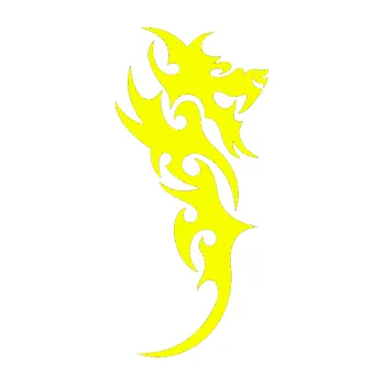 Samolepicí dekorace na vozidlo Dragon 009 pravá (70 - Fluorescentní žlutá) SAMOLEPKA NA AUTO, NÁLEPKA, FÓLIE, POLEP, TUNING, VLASTNÍ TEXT, TISK, AUTOSAMOLEPKY.cz, POLEPY, OBRÁZEK, LOGO, 3D STICKERS