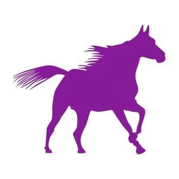 Samolepící dekorace SAMOLEPKA Kůň 010 pravá (14 - fialová) NA AUTO, NÁLEPKA, FÓLIE, POLEP, TUNING, VLASTNÍ TEXT, TISK, AUTOSAMOLEPKY.cz, POLEPY, OBRÁZEK, LOGO, SAMOLEPKY