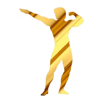 Polep vozidla Kulturista 006 levá (81 - chrom fólie zlatá zrcadlová) SAMOLEPKA NA AUTO, NÁLEPKA, FÓLIE, POLEP, TUNING, VLASTNÍ TEXT, TISK, AUTOSAMOLEPKY.cz, POLEPY, OBRÁZEK, LOGO, 3D STICKERS