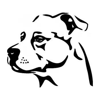 Polep vozidla Pes 134 levá Stafordširský bulteriér (01 - černá) SAMOLEPKA NA AUTO, NÁLEPKA, FÓLIE, POLEP, TUNING, VLASTNÍ TEXT, TISK, AUTOSAMOLEPKY.cz, POLEPY, OBRÁZEK, LOGO, 3D STICKERS