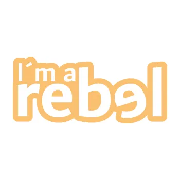 Polep vozidla SAMOLEPKA I´m a rebel nápis (08 - béžová) NA AUTO, NÁLEPKA, FÓLIE, POLEP, TUNING, VLASTNÍ TEXT, TISK, AUTOSAMOLEPKY.cz, POLEPY, OBRÁZEK, LOGO, SAMOLEPKY