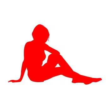 Polep vozidla Erotická žena 049 pravá (74 - Fluorescentní červená) SAMOLEPKA NA AUTO, NÁLEPKA, FÓLIE, POLEP, TUNING, VLASTNÍ TEXT, TISK, AUTOSAMOLEPKY.cz, POLEPY, OBRÁZEK, LOGO, 3D STICKERS