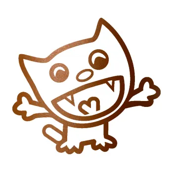 Autodoplněk Samolepka na auto Happy cat 001 pravá (44 - měděná metalíza) NÁLEPKA, FÓLIE, POLEPY, TUNING, VLASTNÍ TEXT, TISK, AUTOSAMOLEPKY.cz, SAMOLEPKY, OBRÁZEK, LOGO, VÝROBA, PRODEJ