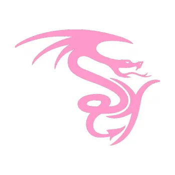 Samolepicí dekorace na vozidlo Dragon 006 pravá (24 - světle růžová) SAMOLEPKA NA AUTO, NÁLEPKA, FÓLIE, POLEP, TUNING, VLASTNÍ TEXT, TISK, AUTOSAMOLEPKY.cz, POLEPY, OBRÁZEK, LOGO, 3D STICKERS