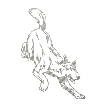 samolepka Pes 024 pravá (52 - 3D karbon stříbrný) SAMOLEPKA NA AUTO, NÁLEPKA, FÓLIE, POLEP, TUNING, VLASTNÍ TEXT, TISK, AUTOSAMOLEPKY.cz, POLEPY, OBRÁZEK, LOGO, 3D STICKERS