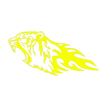 Samolepicí dekorace na vozidlo Animal flames 073 levá tygr (70 - Fluorescentní žlutá) SAMOLEPKA NA AUTO, NÁLEPKA, FÓLIE, POLEP, TUNING, VLASTNÍ TEXT, TISK, AUTOSAMOLEPKY.cz, POLEPY, OBRÁZEK, LOGO, 3D STICKERS