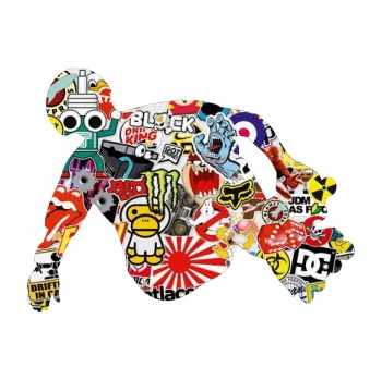 Samolepicí dekorace na vozidlo Bruslař 001 pravá (83 - Sticker bomb) SAMOLEPKA NA AUTO, NÁLEPKA, FÓLIE, POLEP, TUNING, VLASTNÍ TEXT, TISK, AUTOSAMOLEPKY.cz, POLEPY, OBRÁZEK, LOGO, 3D STICKERS