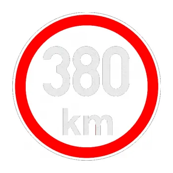 samolepka Maximální rychlost 380km - nejvyšší konstrukční rychlost (84 - Ultra Metalic bílá) SAMOLEPKA NA AUTO, NÁLEPKA, FÓLIE, POLEP, TUNING, VLASTNÍ TEXT, TISK, AUTOSAMOLEPKY.cz, POLEPY, OBRÁZEK, LOGO, 3D STICKERS