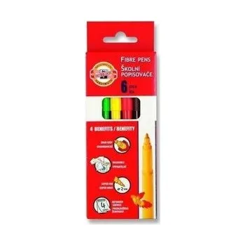 Set školních potřeb Flamastry 6 kolorów w kartoniku