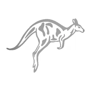 Samolepící dekorace Klokan 004 pravá (42 - stříbrná metalíza) SAMOLEPKA NA AUTO, NÁLEPKA, FÓLIE, POLEP, TUNING, VLASTNÍ TEXT, TISK, AUTOSAMOLEPKY.cz, POLEPY, OBRÁZEK, LOGO, 3D STICKERS