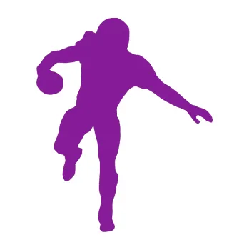 Polep vozidla Americký fotbal 006 levá (14 - fialová) SAMOLEPKA NA AUTO, NÁLEPKA, FÓLIE, POLEP, TUNING, VLASTNÍ TEXT, TISK, AUTOSAMOLEPKY.cz, POLEPY, OBRÁZEK, LOGO, 3D STICKERS