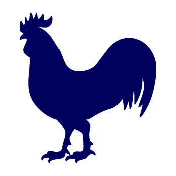 Samolepící dekorace SAMOLEPKA Kohout 002 levá (23 - tmavě modrá) NA AUTO, NÁLEPKA, FÓLIE, POLEP, TUNING, VLASTNÍ TEXT, TISK, AUTOSAMOLEPKY.cz, POLEPY, OBRÁZEK, LOGO, SAMOLEPKY