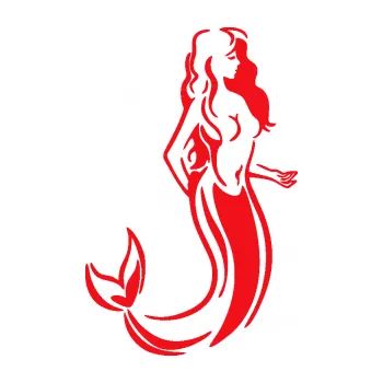 Samolepící dekorace SAMOLEPKA Mořská panna 002 pravá (10 - červená) NA AUTO, NÁLEPKA, FÓLIE, POLEP, TUNING, VLASTNÍ TEXT, TISK, AUTOSAMOLEPKY.cz, POLEPY, OBRÁZEK, LOGO, SAMOLEPKY