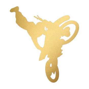 Samolepící dekorace Motorka 032 pravá motokros freestyle (43 - zlatá metalíza) SAMOLEPKA NA AUTO, NÁLEPKA, FÓLIE, POLEP, TUNING, VLASTNÍ TEXT, TISK, AUTOSAMOLEPKY.cz, POLEPY, OBRÁZEK, LOGO, 3D STICKERS