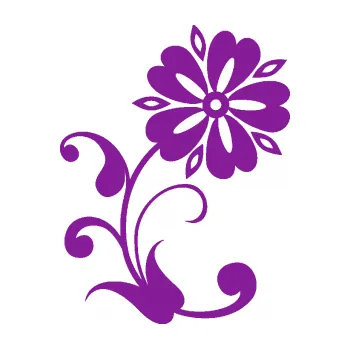 Samolepící dekorace Květina dekor 001 pravá (14 - fialová) SAMOLEPKA NA AUTO, NÁLEPKA, FÓLIE, POLEP, TUNING, VLASTNÍ TEXT, TISK, AUTOSAMOLEPKY.cz, POLEPY, OBRÁZEK, LOGO, 3D STICKERS