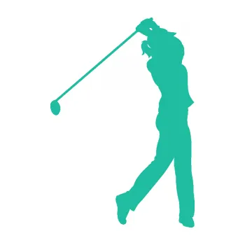 Polep vozidla SAMOLEPKA Golfistka 013 pravá (25 - tyrkysová) NA AUTO, NÁLEPKA, FÓLIE, POLEP, TUNING, VLASTNÍ TEXT, TISK, AUTOSAMOLEPKY.cz, POLEPY, OBRÁZEK, LOGO, SAMOLEPKY