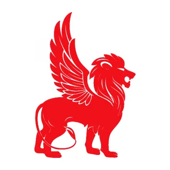 Polep vozidla SAMOLEPKA Okřídlený lev 001 pravá mytické zvíře (10 - červená) NA AUTO, NÁLEPKA, FÓLIE, POLEP, TUNING, VLASTNÍ TEXT, TISK, AUTOSAMOLEPKY.cz, POLEPY, OBRÁZEK, LOGO, SAMOLEPKY