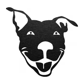 Polep vozidla Pes 072 pravá Pitbull (63 - škrábaný kov černý) SAMOLEPKA NA AUTO, NÁLEPKA, FÓLIE, POLEP, TUNING, VLASTNÍ TEXT, TISK, AUTOSAMOLEPKY.cz, POLEPY, OBRÁZEK, LOGO, 3D STICKERS
