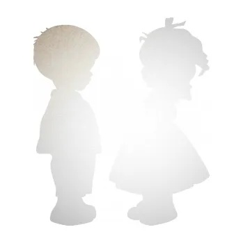 samolepka Dítě v autě 071 pravá holčička s chlapečkem sourozenci (82 - odrazková reflexní bílá) SAMOLEPKA NA AUTO, NÁLEPKA, FÓLIE, POLEP, TUNING, VLASTNÍ TEXT, TISK, AUTOSAMOLEPKY.cz, POLEPY, OBRÁZEK, LOGO, 3D STICKERS