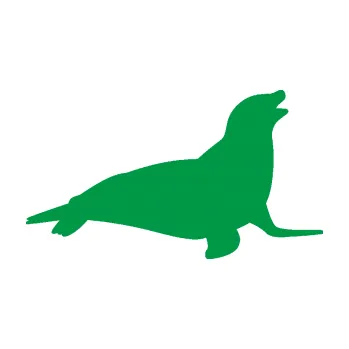 Samolepící dekorace Lachtan 002 pravá (12 - zelená) SAMOLEPKA NA AUTO, NÁLEPKA, FÓLIE, POLEP, TUNING, VLASTNÍ TEXT, TISK, AUTOSAMOLEPKY.cz, POLEPY, OBRÁZEK, LOGO, 3D STICKERS