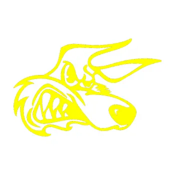 Samolepicí dekorace na vozidlo Liška pravá (05 - žlutá citron) SAMOLEPKA NA AUTO, NÁLEPKA, FÓLIE, POLEP, TUNING, VLASTNÍ TEXT, TISK, AUTOSAMOLEPKY.cz, POLEPY, OBRÁZEK, LOGO, 3D STICKERS