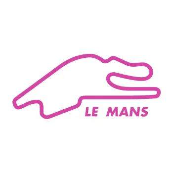 Samolepící dekorace Okruh Le Mans (16 - růžová) SAMOLEPKA NA AUTO, NÁLEPKA, FÓLIE, POLEP, TUNING, VLASTNÍ TEXT, TISK, AUTOSAMOLEPKY.cz, POLEPY, OBRÁZEK, LOGO, 3D STICKERS
