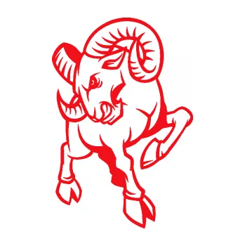 Samolepící dekorace SAMOLEPKA Kozel 001 levá (10 - červená) NA AUTO, NÁLEPKA, FÓLIE, POLEP, TUNING, VLASTNÍ TEXT, TISK, AUTOSAMOLEPKY.cz, POLEPY, OBRÁZEK, LOGO, SAMOLEPKY