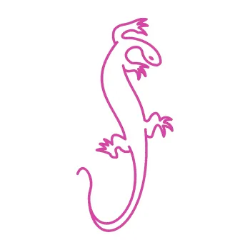 Samolepící dekorace Ještěrka 005 pravá (16 - růžová) SAMOLEPKA NA AUTO, NÁLEPKA, FÓLIE, POLEP, TUNING, VLASTNÍ TEXT, TISK, AUTOSAMOLEPKY.cz, POLEPY, OBRÁZEK, LOGO, 3D STICKERS