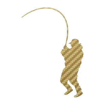 Polep vozidla SAMOLEPKA Rybář 007 levá (59 - 3D karbon zlatý) NA AUTO, NÁLEPKA, FÓLIE, POLEP, TUNING, VLASTNÍ TEXT, TISK, AUTOSAMOLEPKY.cz, POLEPY, OBRÁZEK, LOGO, SAMOLEPKY