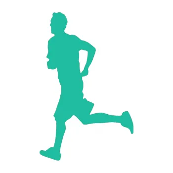 Polep vozidla Běžec 001 levá (25 - tyrkysová) SAMOLEPKA NA AUTO, NÁLEPKA, FÓLIE, POLEP, TUNING, VLASTNÍ TEXT, TISK, AUTOSAMOLEPKY.cz, POLEPY, OBRÁZEK, LOGO, 3D STICKERS