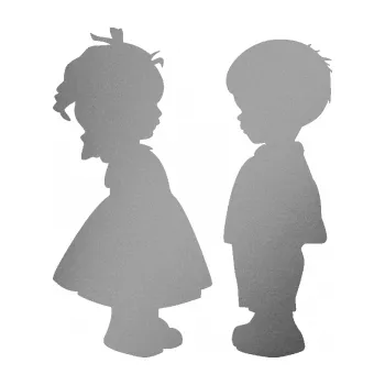 samolepka Dítě v autě 071 levá holčička s chlapečkem sourozenci (42 - stříbrná metalíza) SAMOLEPKA NA AUTO, NÁLEPKA, FÓLIE, POLEP, TUNING, VLASTNÍ TEXT, TISK, AUTOSAMOLEPKY.cz, POLEPY, OBRÁZEK, LOGO, 3D STICKERS