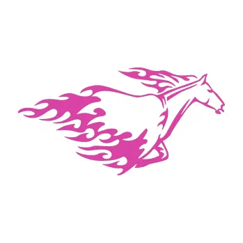 Samolepicí dekorace na vozidlo Animal flames 003 pravá kůň (16 - růžová) SAMOLEPKA NA AUTO, NÁLEPKA, FÓLIE, POLEP, TUNING, VLASTNÍ TEXT, TISK, AUTOSAMOLEPKY.cz, POLEPY, OBRÁZEK, LOGO, 3D STICKERS