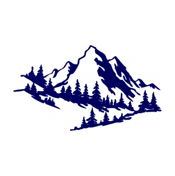 Samolepící dekorace SAMOLEPKA Krajina hory 007 levá (23 - tmavě modrá) NA AUTO, NÁLEPKA, FÓLIE, POLEP, TUNING, VLASTNÍ TEXT, TISK, AUTOSAMOLEPKY.cz, POLEPY, OBRÁZEK, LOGO, SAMOLEPKY