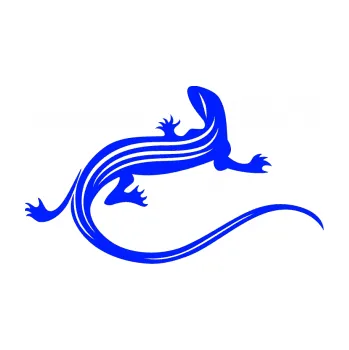 Samolepící dekorace SAMOLEPKA Ještěrka 011 pravá (19 - modrá dynamic) NA AUTO, NÁLEPKA, FÓLIE, POLEP, TUNING, VLASTNÍ TEXT, TISK, AUTOSAMOLEPKY.cz, POLEPY, OBRÁZEK, LOGO, SAMOLEPKY