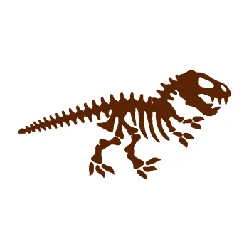 Samolepící dekorace SAMOLEPKA Dinosaurus kostra 001 pravá (15 - hnědá) NA AUTO, NÁLEPKA, FÓLIE, POLEP, TUNING, VLASTNÍ TEXT, TISK, AUTOSAMOLEPKY.cz, POLEPY, OBRÁZEK, LOGO, SAMOLEPKY