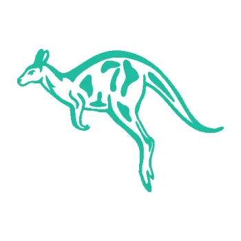 Samolepící dekorace SAMOLEPKA Klokan 004 levá (25 - tyrkysová) NA AUTO, NÁLEPKA, FÓLIE, POLEP, TUNING, VLASTNÍ TEXT, TISK, AUTOSAMOLEPKY.cz, POLEPY, OBRÁZEK, LOGO, SAMOLEPKY