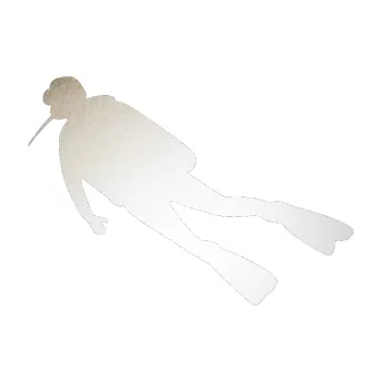 Polep vozidla SAMOLEPKA Potápěč 006 levá (82 - odrazková reflexní bílá) NA AUTO, NÁLEPKA, FÓLIE, POLEP, TUNING, VLASTNÍ TEXT, TISK, AUTOSAMOLEPKY.cz, POLEPY, OBRÁZEK, LOGO, SAMOLEPKY